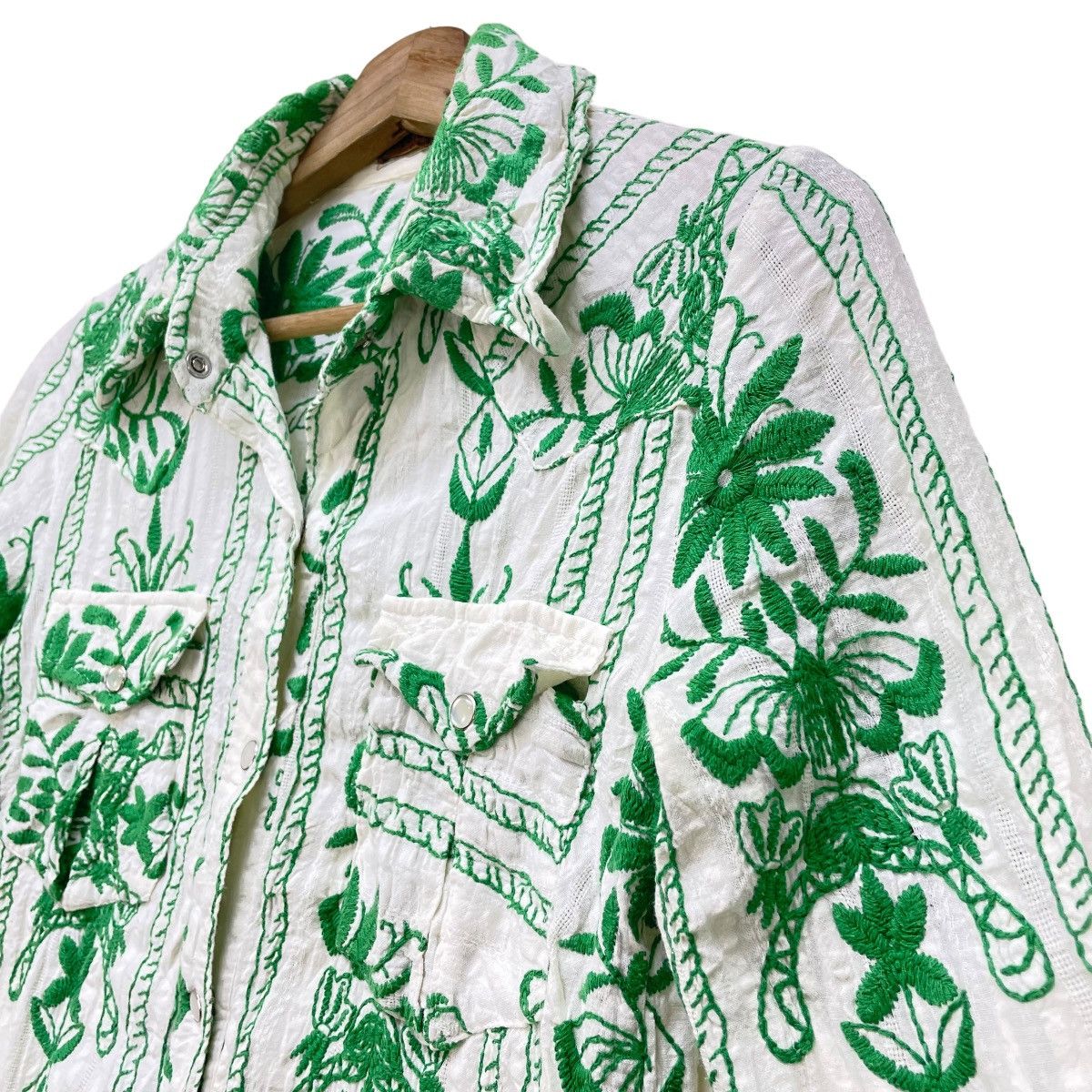 Japanese Brand × Vintage Vintage Western Floral Snap Button Embroidery Size S / US 4 / IT 40 - 4 Thumbnail