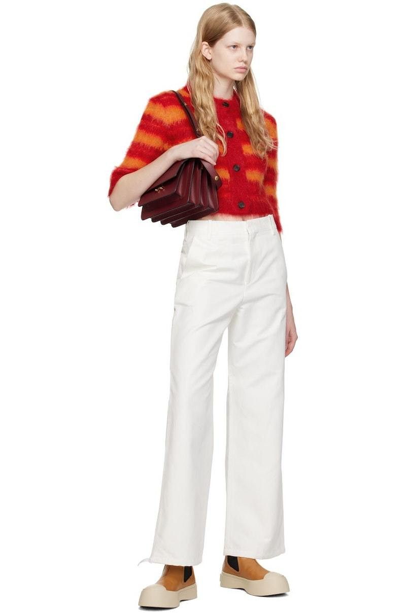 Marni o1y1125 Casual Pant in White Size 27" / US 4 / IT 40 - 4 Thumbnail
