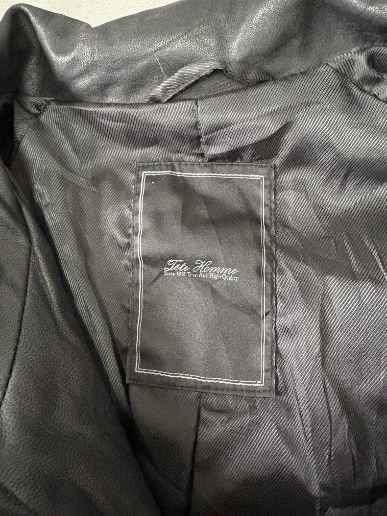 Yohji Yamamoto TETE HOMME Vintage Leather Motorcycle Jacket-2506 Size L / US 10 / IT 46 - 6 Thumbnail