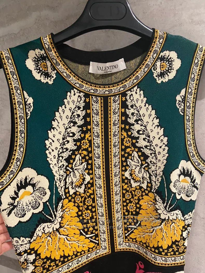 Valentino Valentino Floral knitted dress Size S / US 4 / IT 40 - 3 Thumbnail