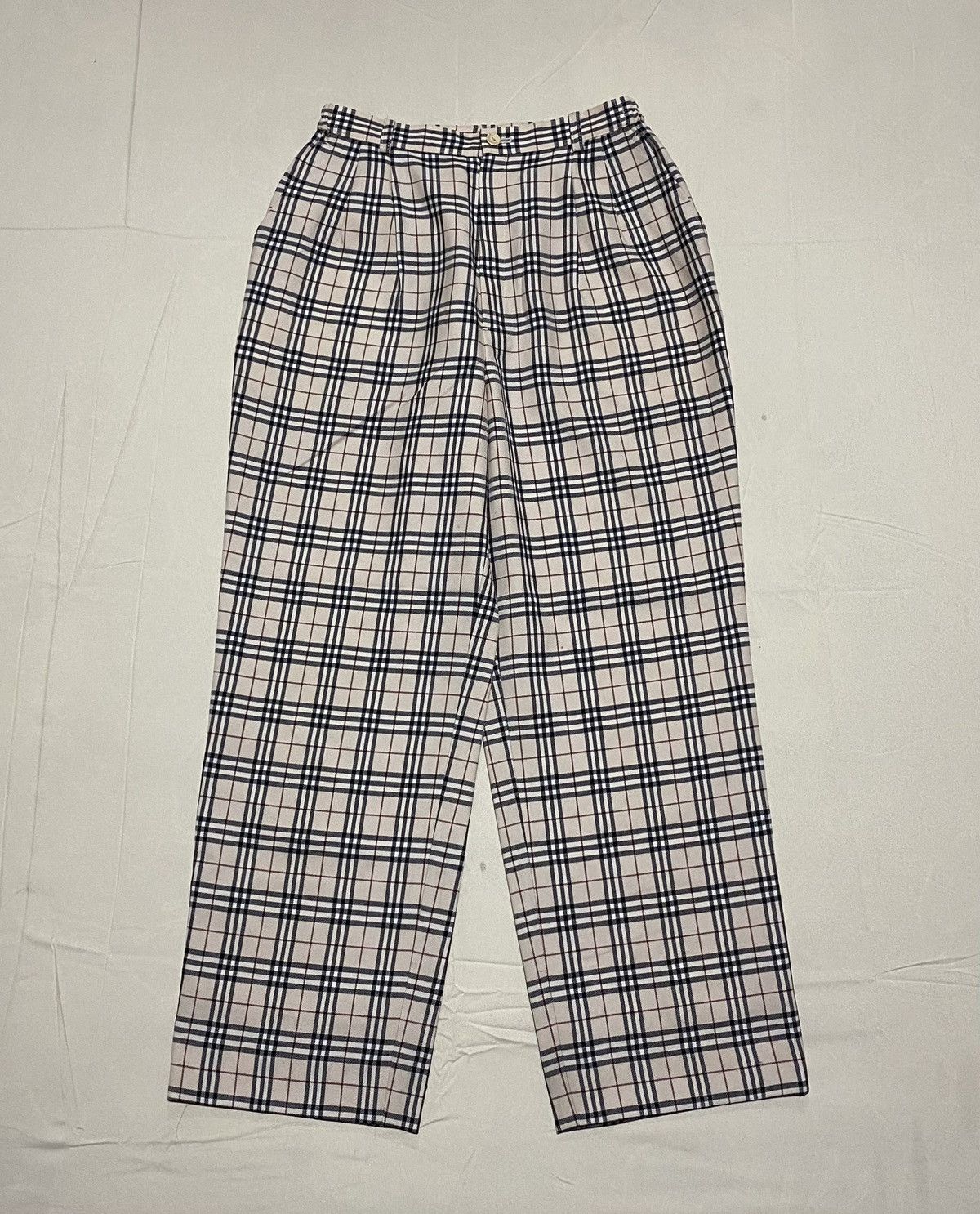 Burberry × Vintage Vintage Y2k Burberry Golf Womens Check Nova Trousers Pants Size 27" / US 4 / IT 40 - 1 Thumbnail