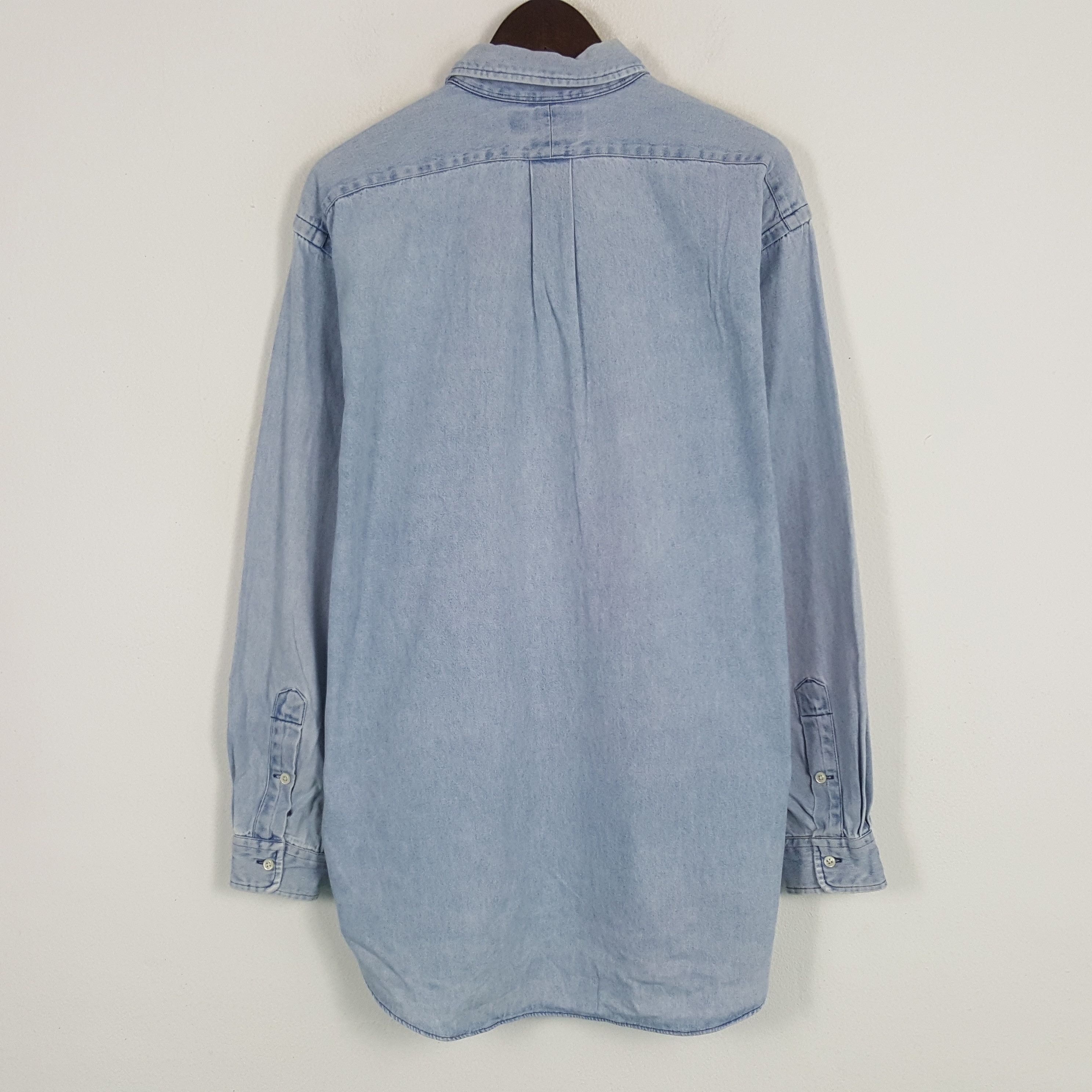 Polo Ralph Lauren × Ralph Lauren × Vintage Vintage Ralph Lauren Denim Button Up Shirt Size US L / EU 52-54 / 3 - 3 Thumbnail