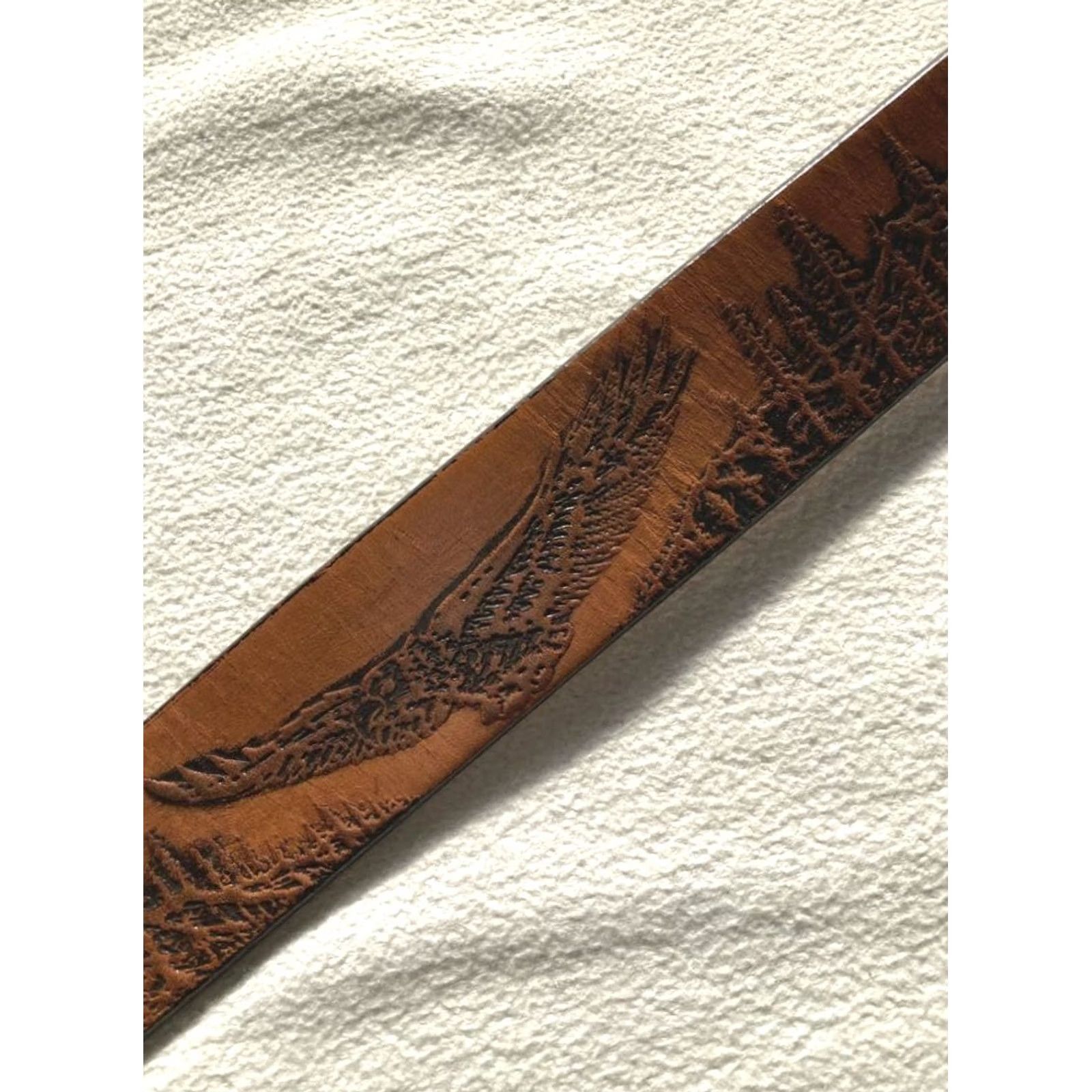 Ralph Lauren RRL Ralph Lauren Belt W34 Eagle Mountain Cowhide Leather Brown Pre-owned Size 34 - 4 Thumbnail