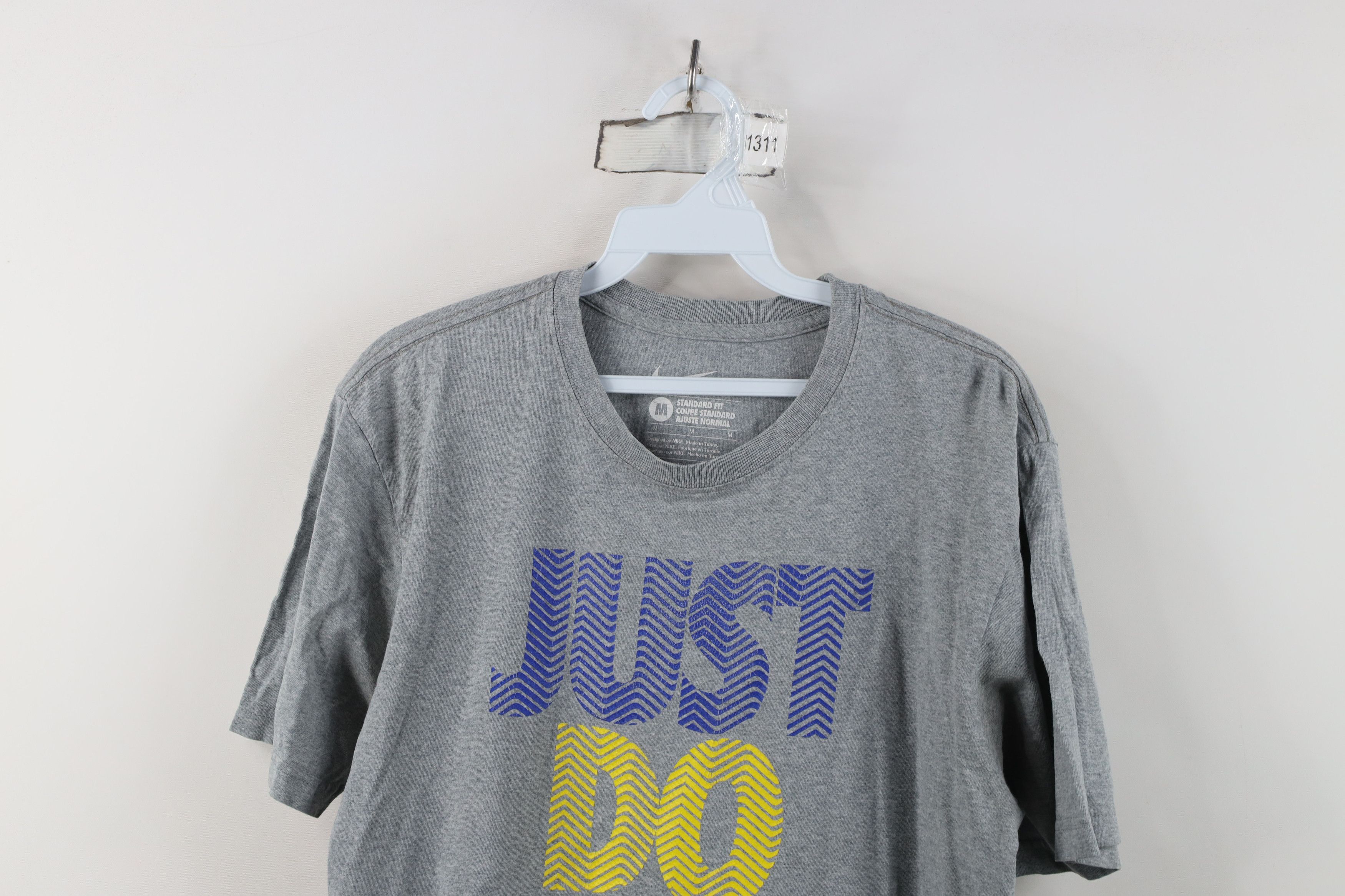 Nike Vintage Y2K Nike Just Do It Center Swoosh T-Shirt Gray Size US M / EU 48-50 / 2 - 2 Thumbnail