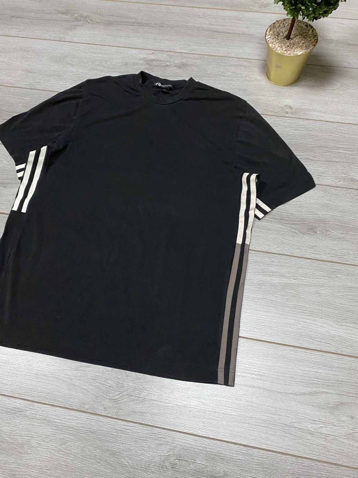 Yohji Yamamoto Y-3 Yohji Yamamoto x Adidas t-shirt three stripes Size US L / EU 52-54 / 3 - 6 Thumbnail