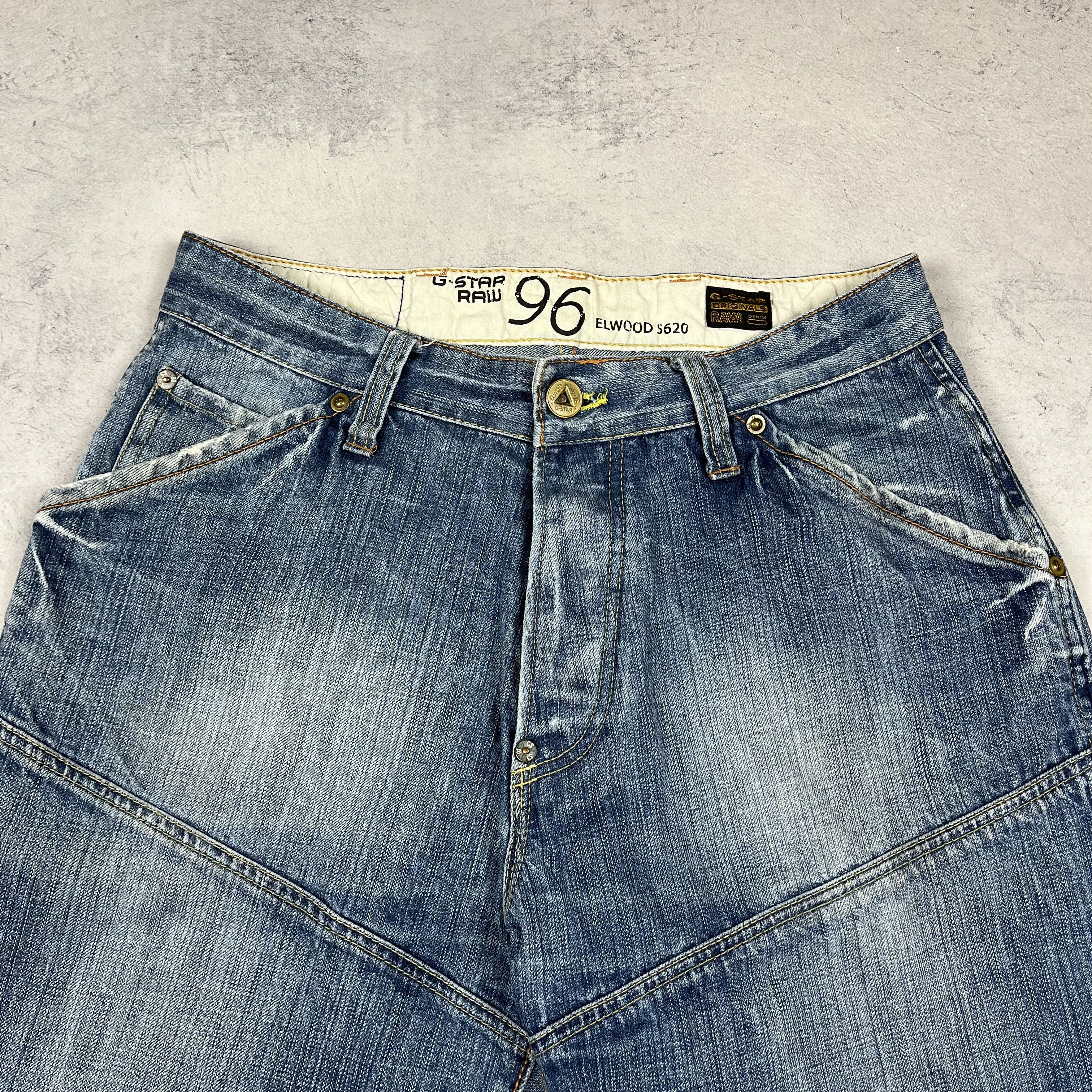 G-Star Vintage G-Star Raw Elwood 5620 Back Buckle Jeans Pants Size US 34 / EU 50 - 6 Thumbnail