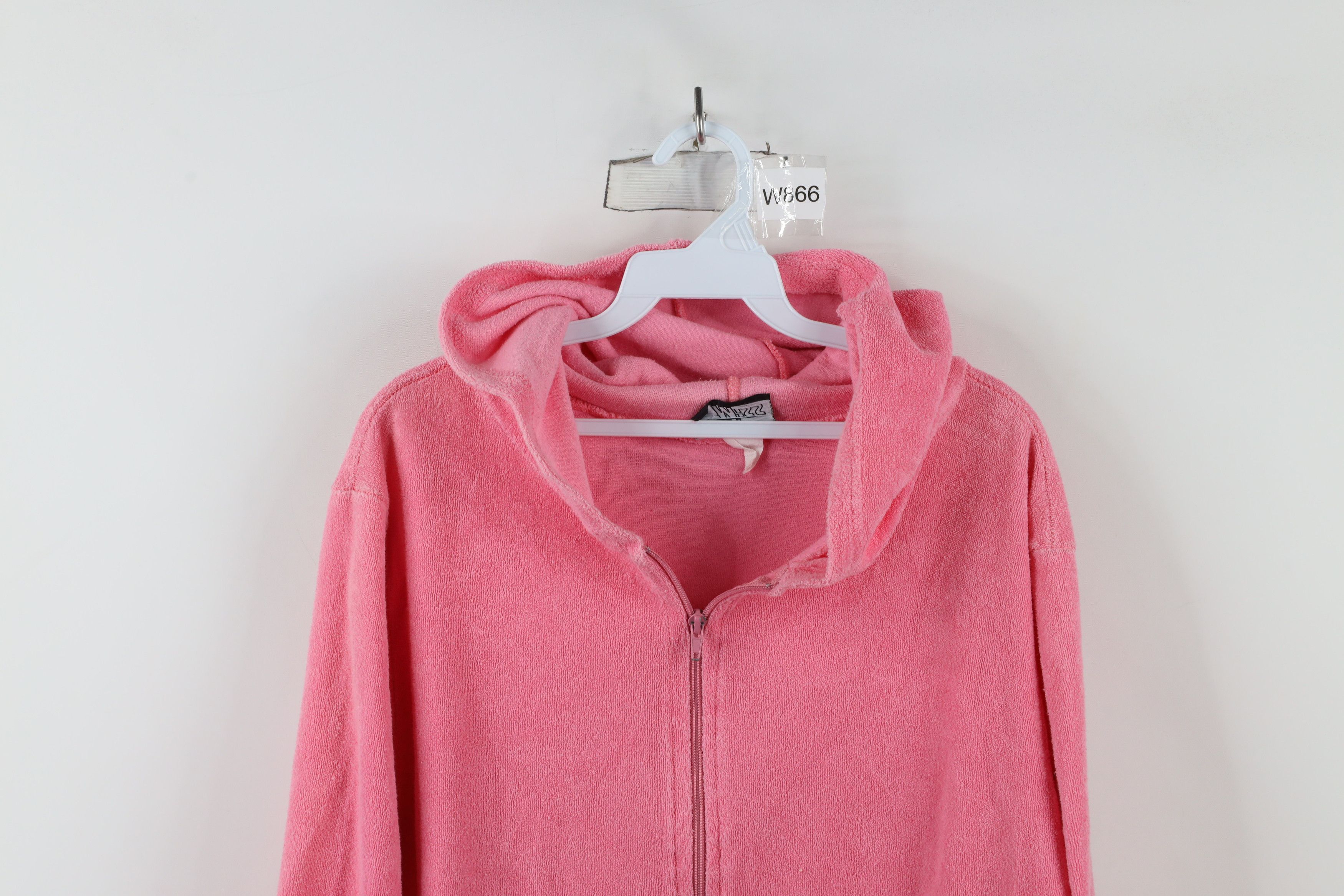 Vintage Vintage 90s Streetwear Doll Terry Cloth Full Zip Hoodie USA Size L / US 10 / IT 46 - 2 Thumbnail