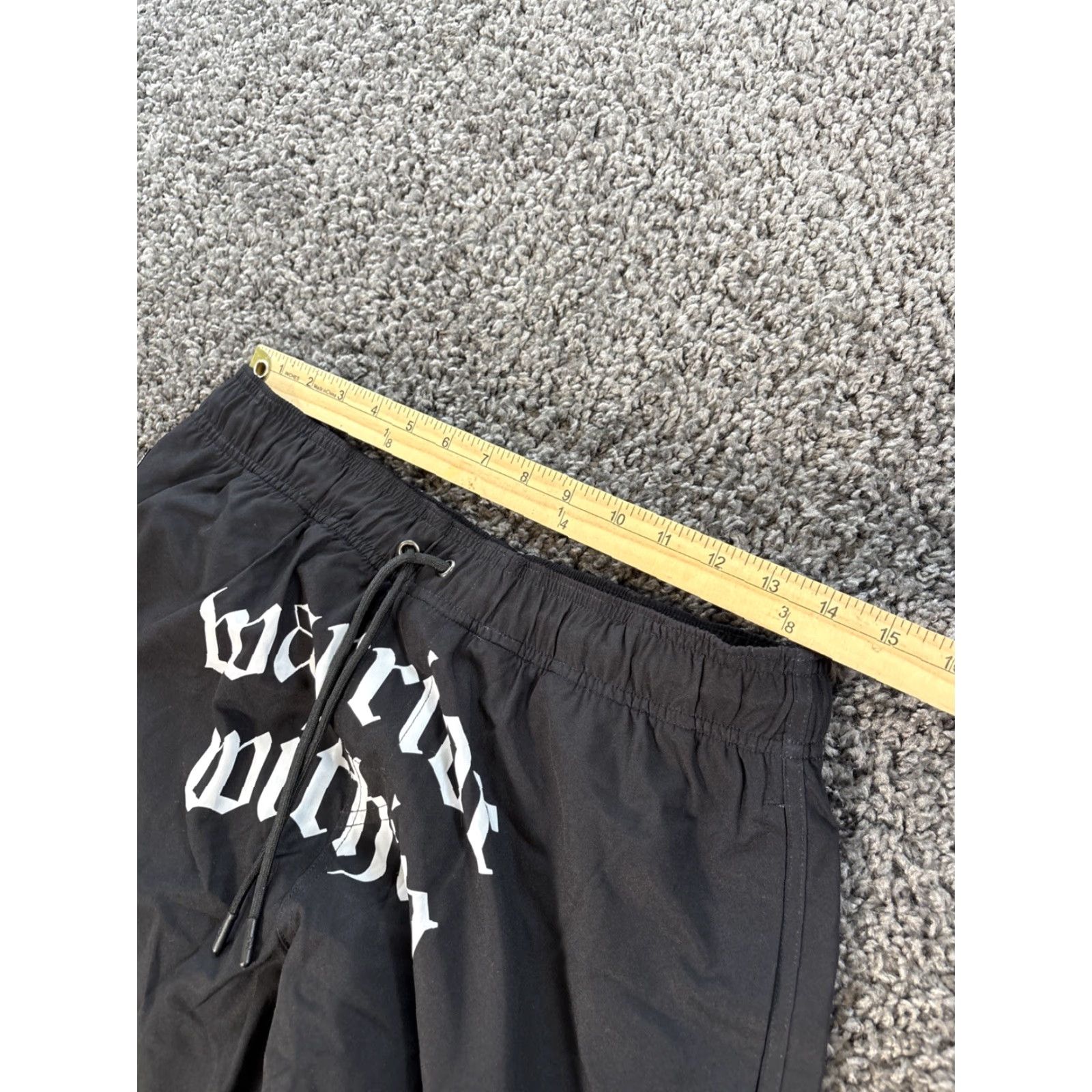 Vintage NFQ Lined Shorts Mens Medium Black Gym Bro Running Stretch Adjustable Waist Breathable Lightweight Athletic Logo 5 inseam Cross Training Jogging Size US 31 - 4 Thumbnail