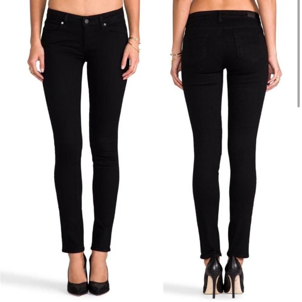 Paige PAIGE Skyline Skinny Jet Black Jeans Size 28 Size 28" / US 6 / IT 42 - 1 Thumbnail