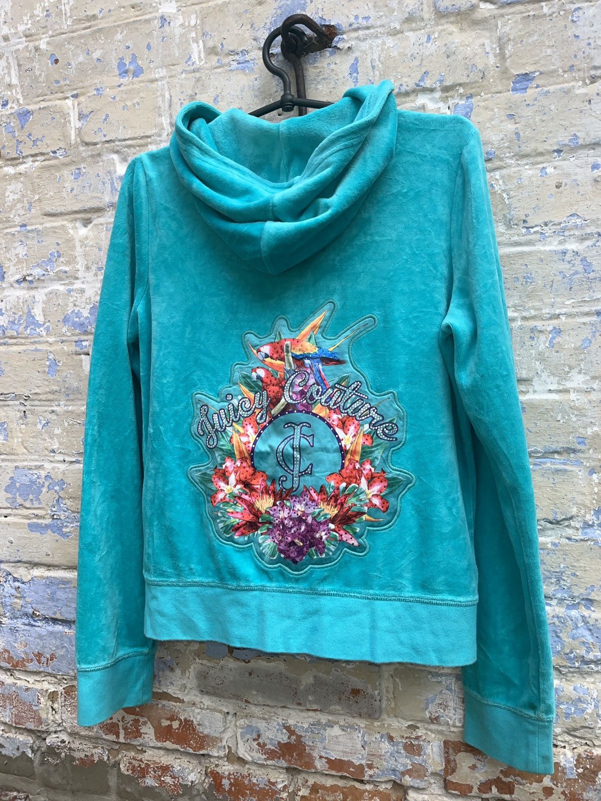 Juicy Couture Vintage Juice Couture Velour Woman Zip Hoodie Size L / US 10 / IT 46 - 1 Thumbnail