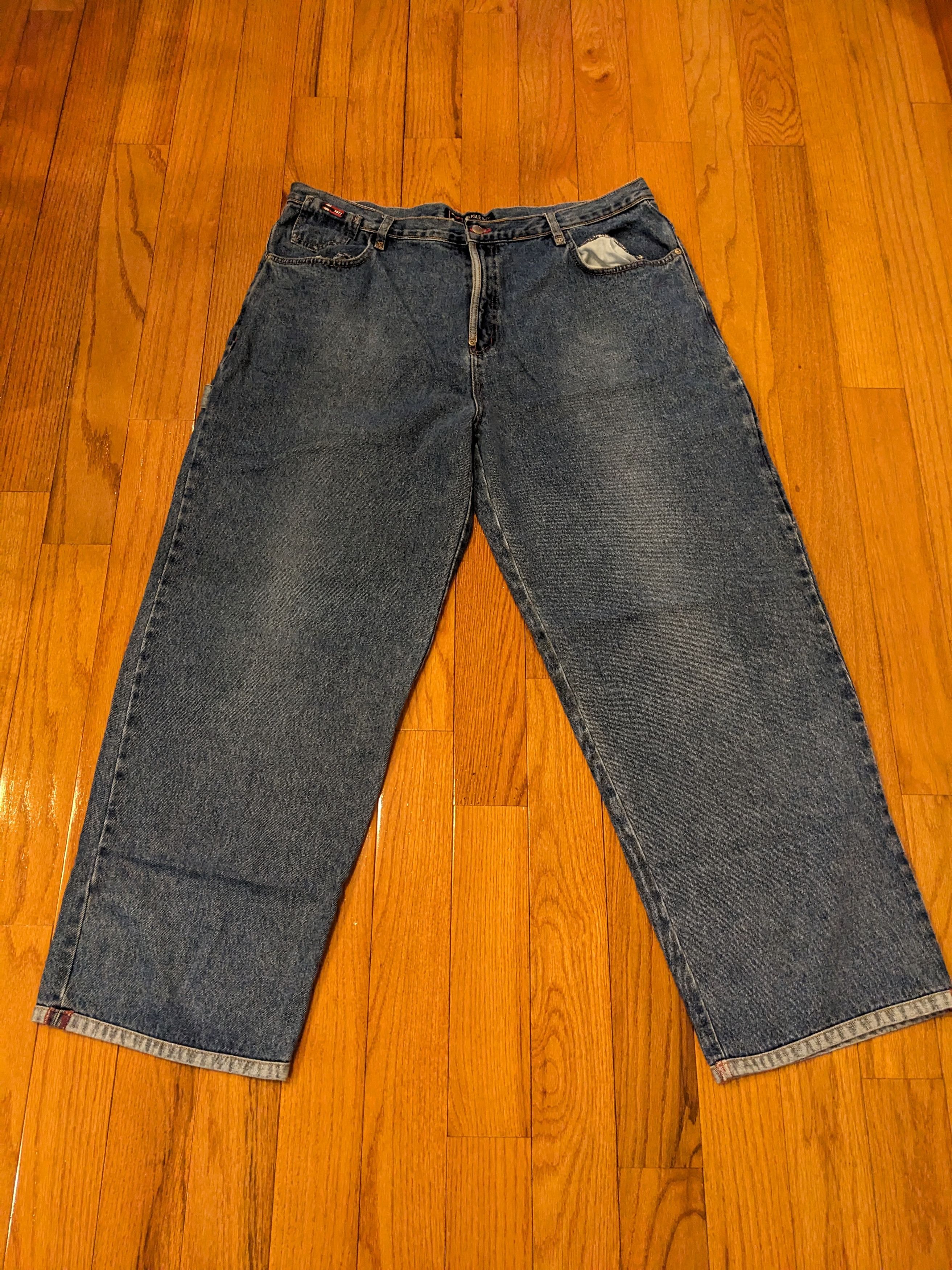 Bugle Boy × Vintage Vintage Y2K Bugle Boy 42 x 32 Baggy Blue Denim Jeans Size US 42 / EU 58 - 3 Thumbnail