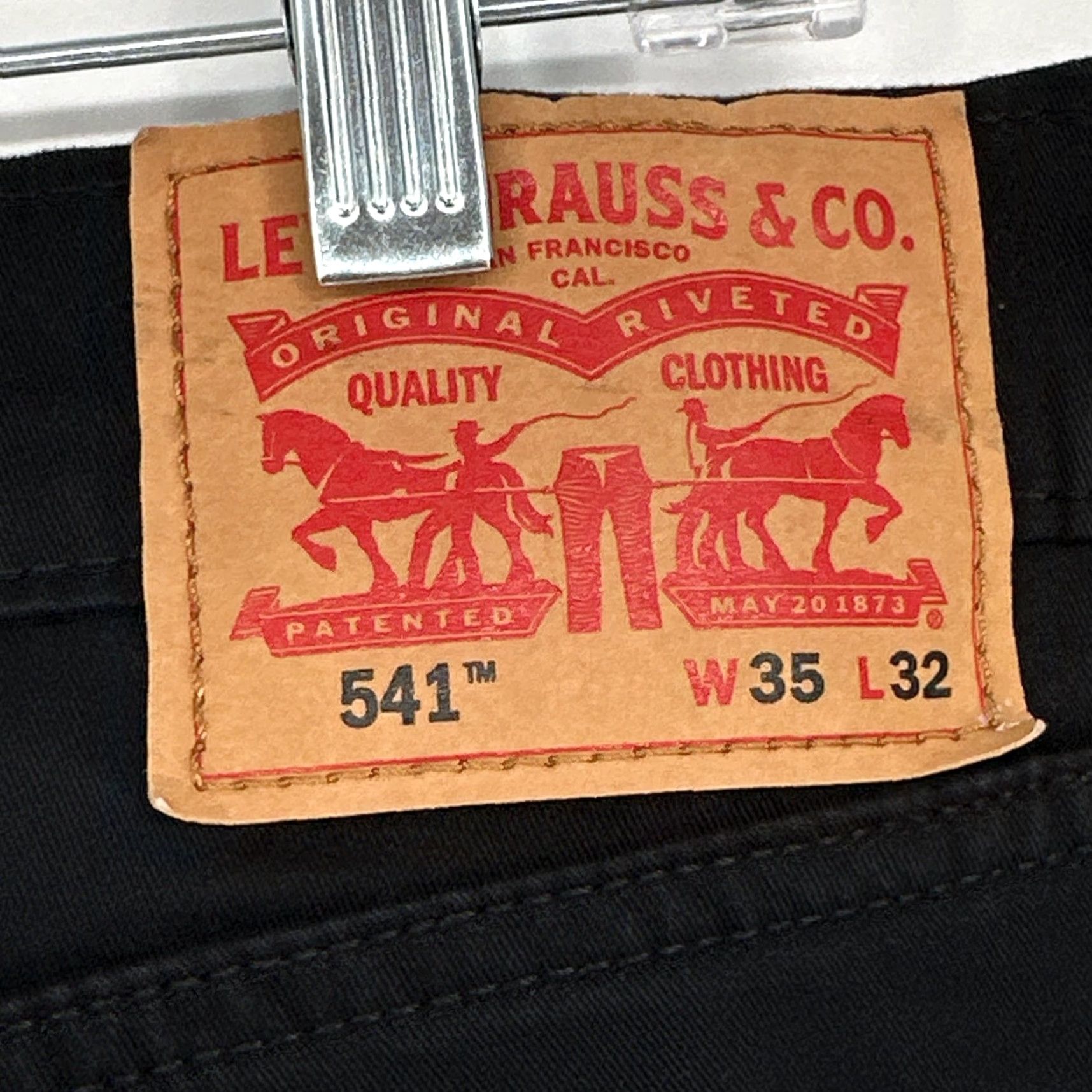 Levi's Levis 541 Jeans Mens 35x32 Black Athletic Taper All Seasons Tech Stretch Denim Size US 35 - 7 Thumbnail