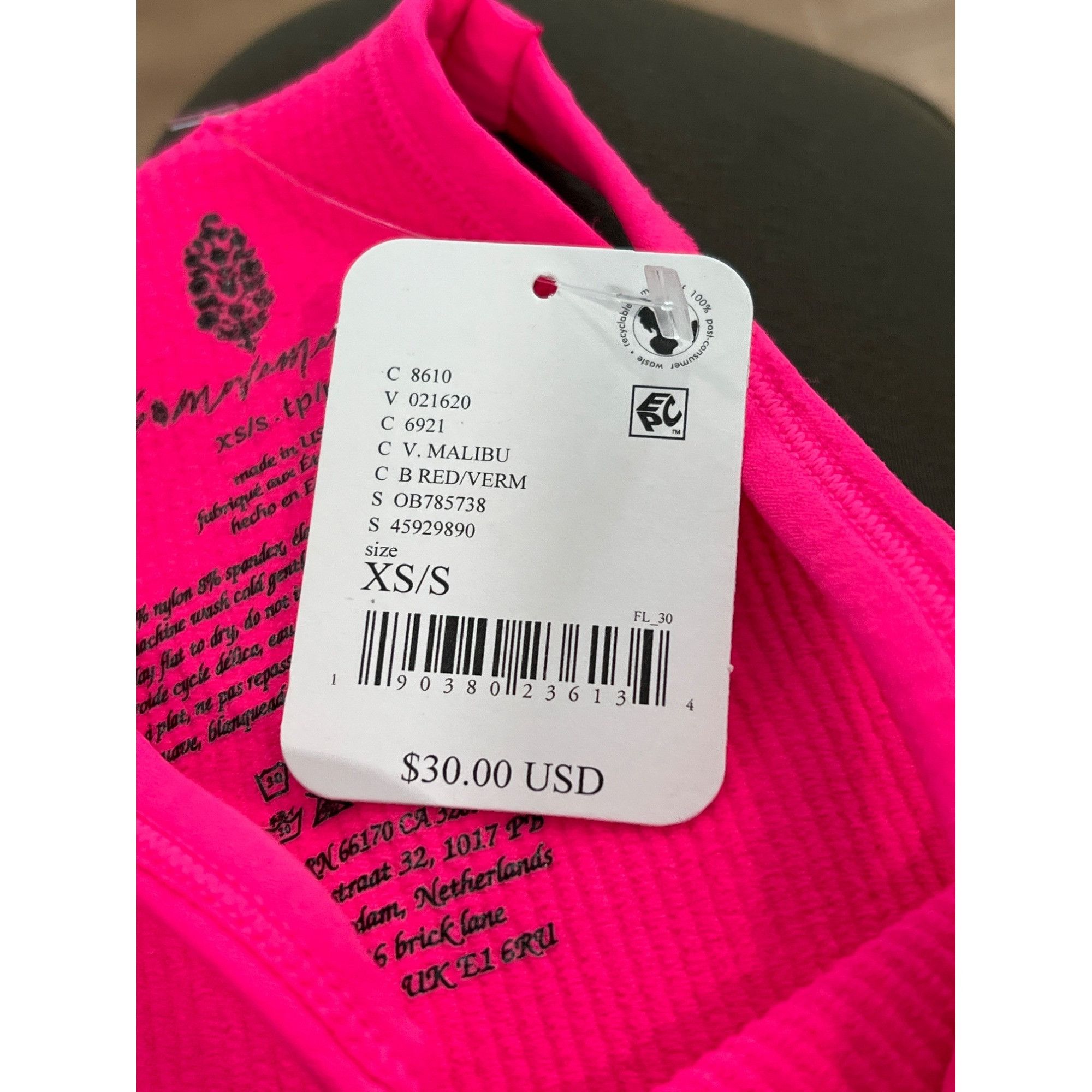 Free People Free people movement Hot Pink Ribbed Racerback Crop Top XS/S Size XS / US 0-2 / IT 36-38 - 5 Thumbnail