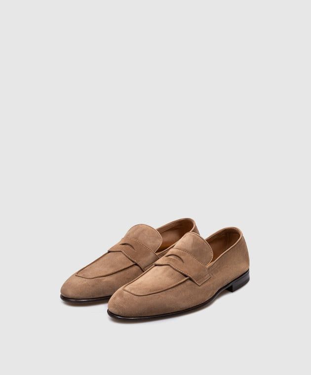 Brunello Cucinelli o1w1db10725 Suede Loafer in Brown Size US 10 / EU 43 - 4 Thumbnail