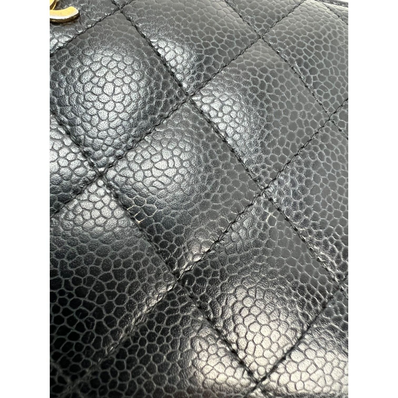 Chanel Chanel Caviar Quilted Large Gusset Zip Around Black Wallet Size ONE SIZE - 7 Thumbnail