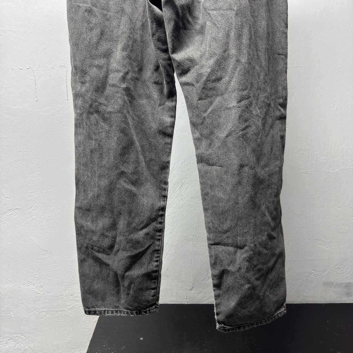 Vintage Thrashed Faded Distressed Black Jeans ERD Grunge Chrome Size US 32 / EU 48 - 7 Thumbnail