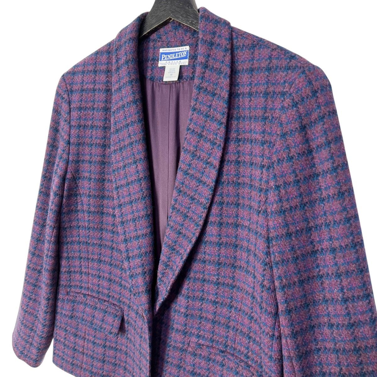 Pendleton Vintage Pendleton Women Checkered Virgin Wool Blazer Jacket Size L / US 10 / IT 46 - 4 Thumbnail