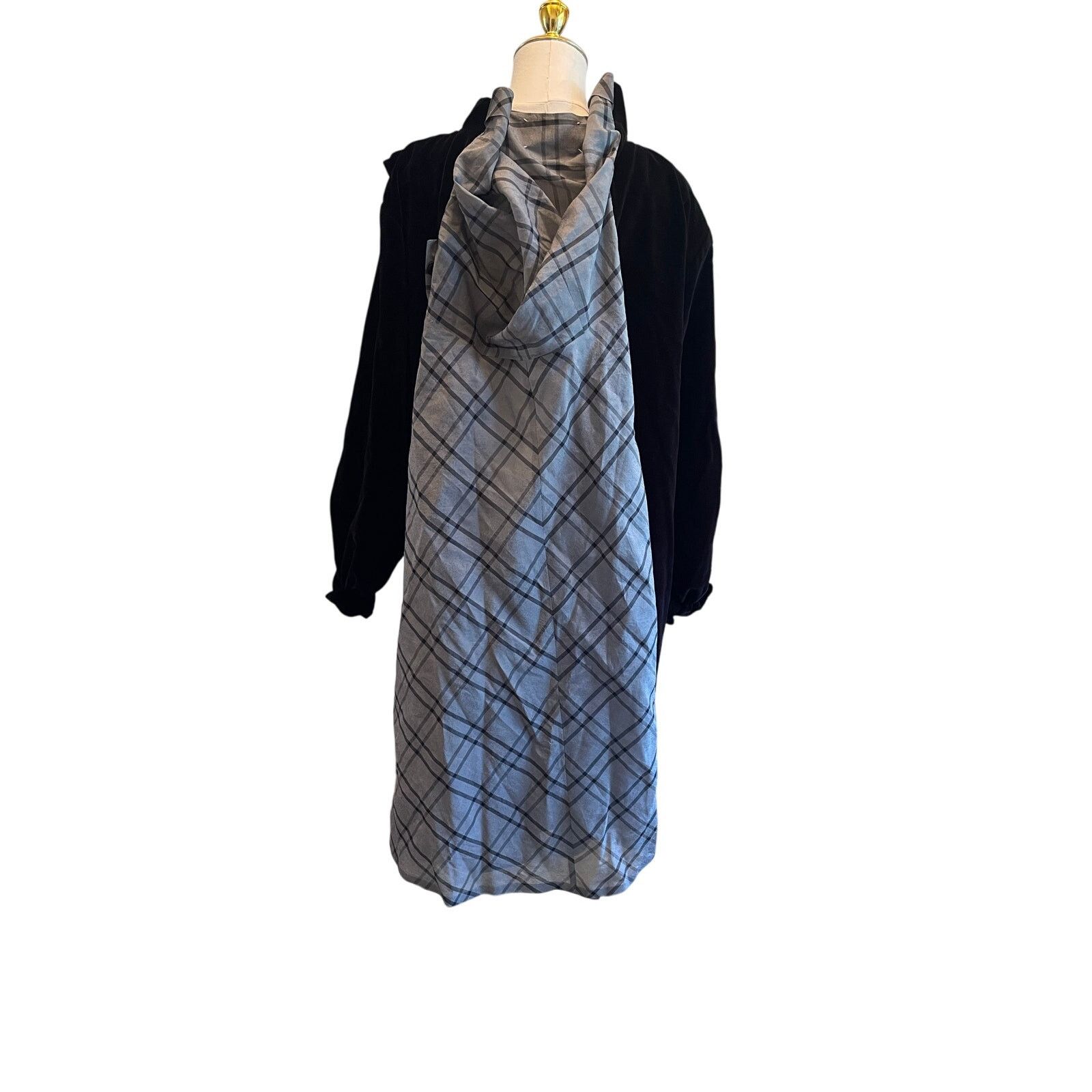 Maison Margiela Maison Margiela Plaid/Velvet Midi Dress, Size 40 NWT Size S / US 4 / IT 40 - 8 Thumbnail