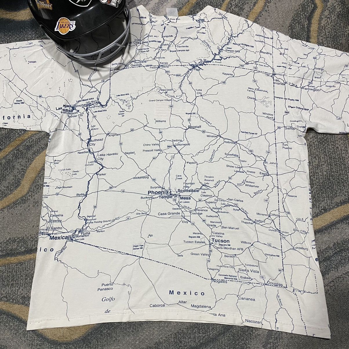 TEE JAYS × Vintage Arizona State Road Map AOP Shirt Size US XL / EU 56 / 4 - 2 Thumbnail