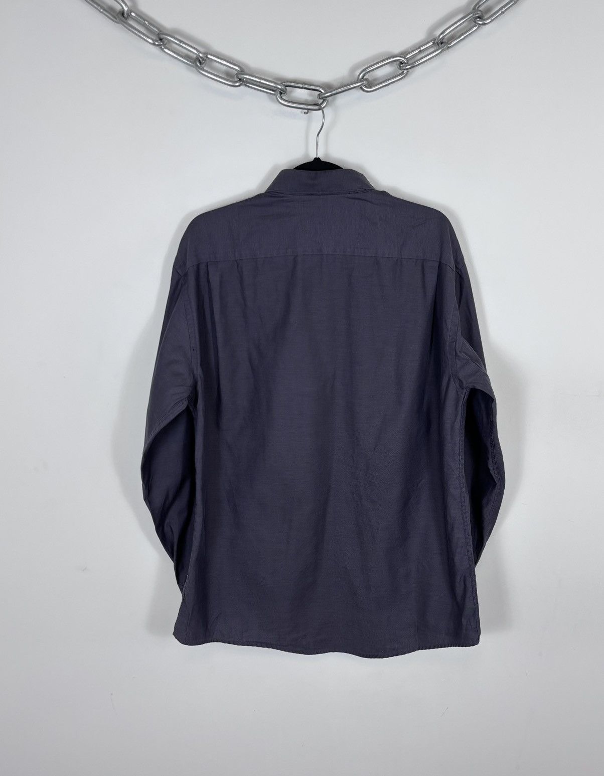 Eton Eton Elastar Vintage Men’s Navy Grey Button Up Shirt Size US XL / EU 56 / 4 - 15 Thumbnail