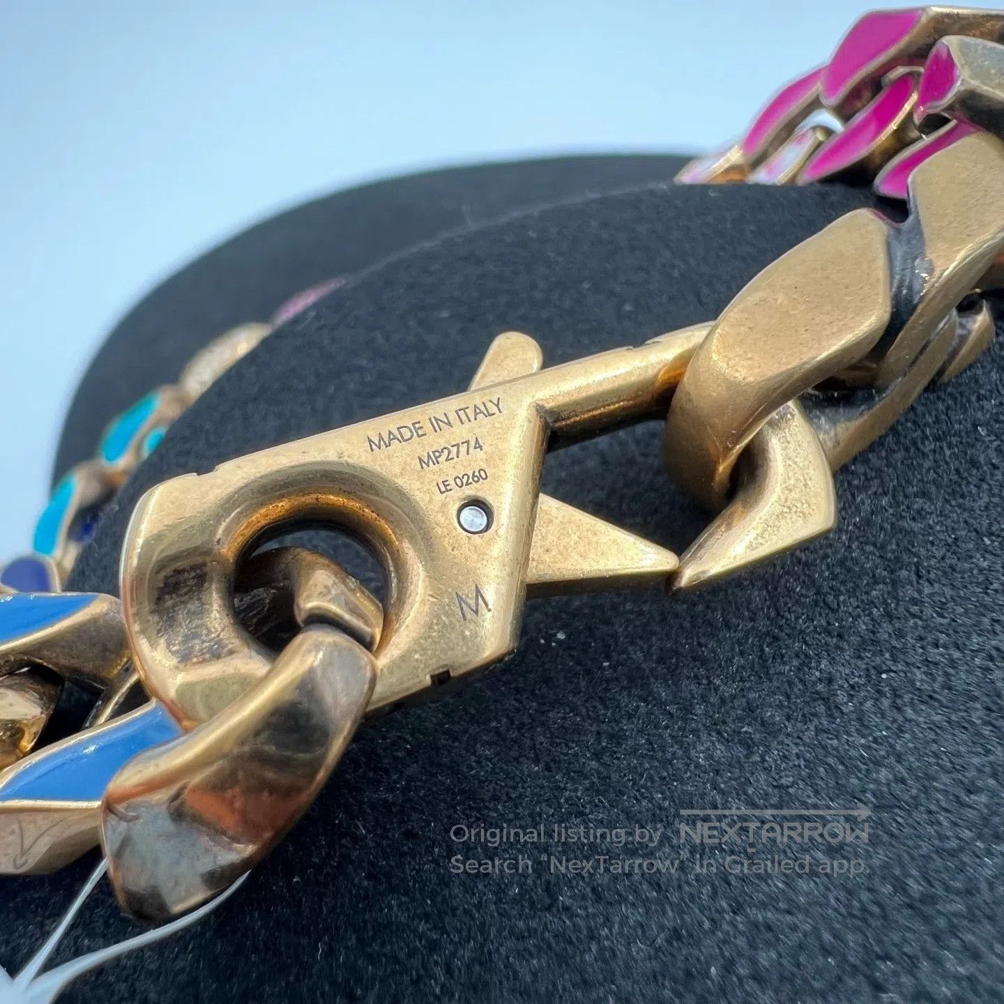 Louis Vuitton Louis Vuitton Enamel Graduated Cuban Chain Bracelet Size ONE SIZE - 4 Thumbnail