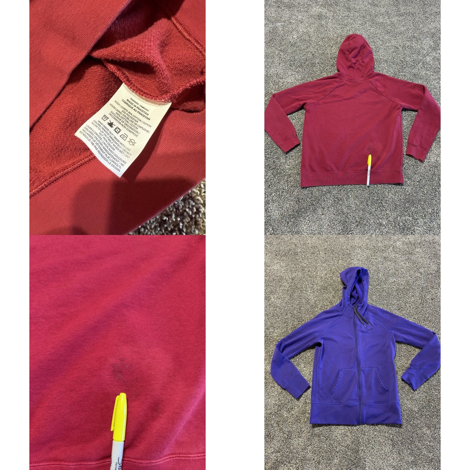 Nike Nike Reebok Womens Hoodie Pullover Size Medium Lot Of 3 FLAWS Size M / US 6-8 / IT 42-44 - 9 Thumbnail
