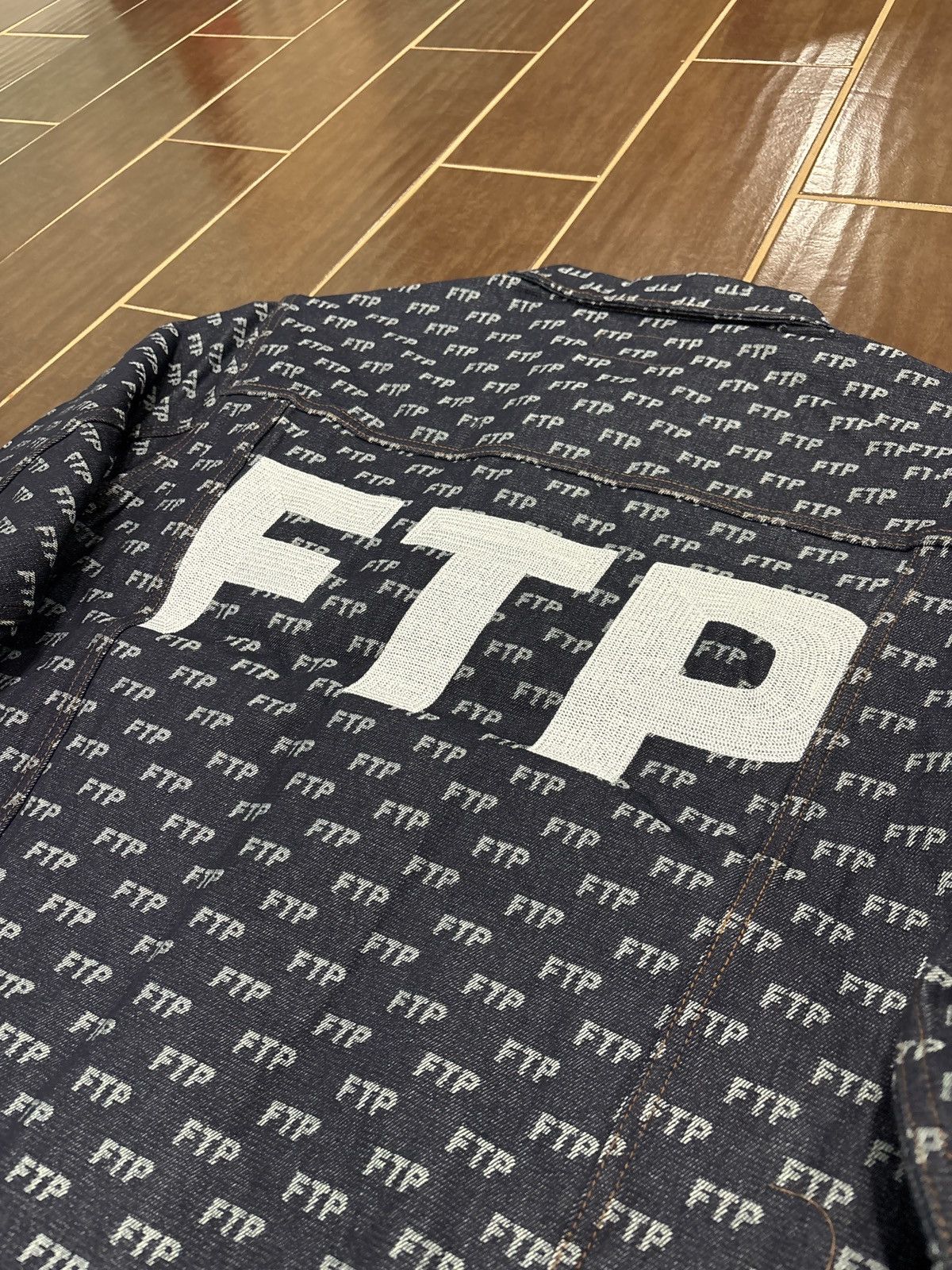 Fuck The Population NEW FTP All Over Jacquard Denim Trucker Jacket Indigo SZ XL Size US XL / EU 56 / 4 - 6 Thumbnail