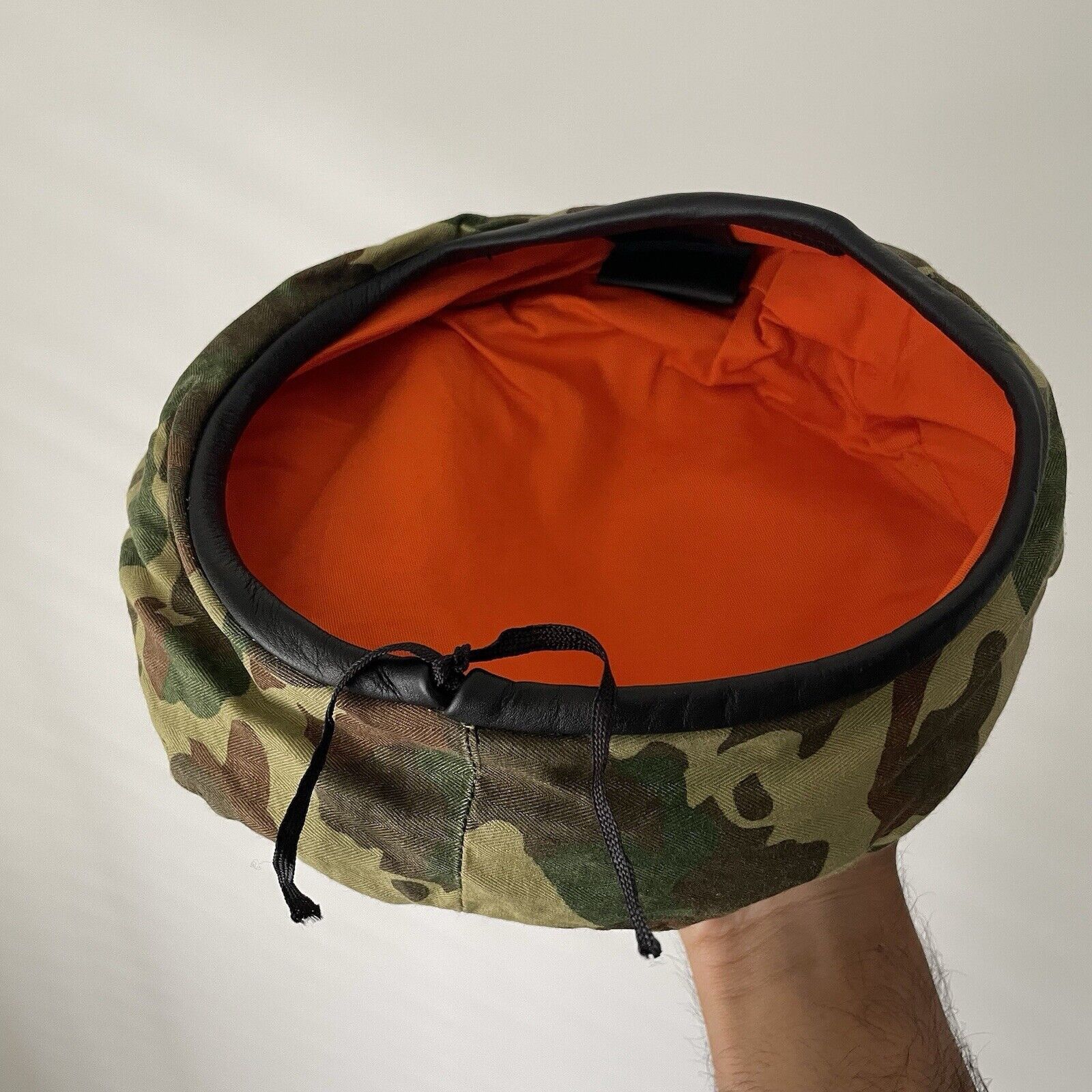 Handmade Frogskin Camouflage Beret Cap Military Orange Inner OSFA Size ONE SIZE - 4 Thumbnail