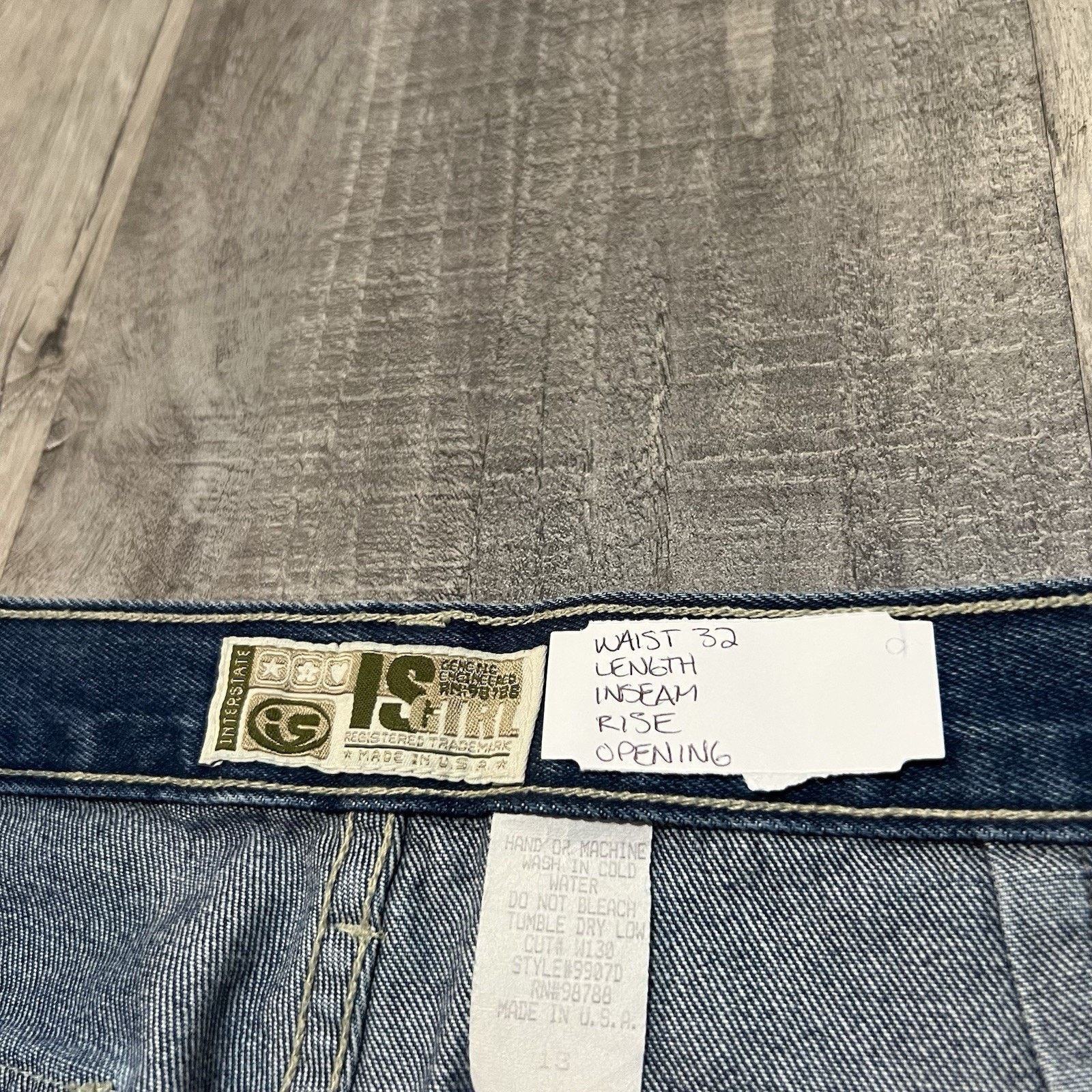 Vintage VTG Interstate Denim IS GIRL Baggy Jeans Wide Leg USA Skater Size 32" / US 10 / IT 46 - 6 Thumbnail