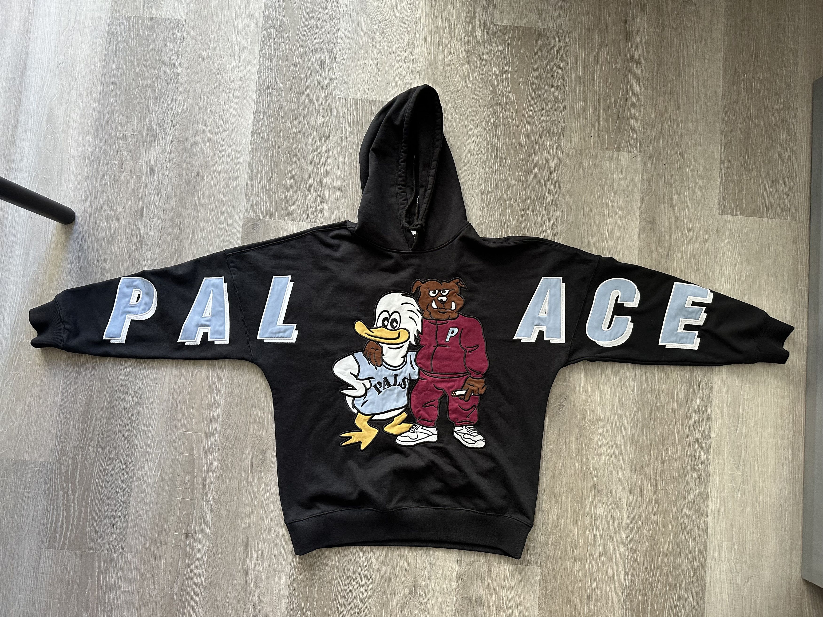 image of Palace Dog And Duck Hoodie in Black, Men's (Size XL)