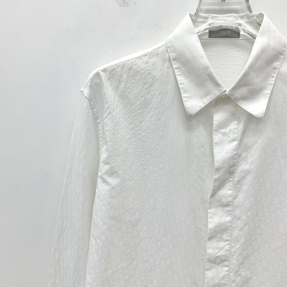 Dior Dior Subtle Jacquard All Over Print Long Sleeve Shirt K26WX Size US S / EU 44-46 / 1 - 3 Thumbnail