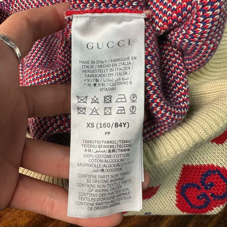 Gucci Gucci V-neck love print long-sleeved knitted cardigan jacke Size US XS / EU 42 / 0 - 4 Thumbnail