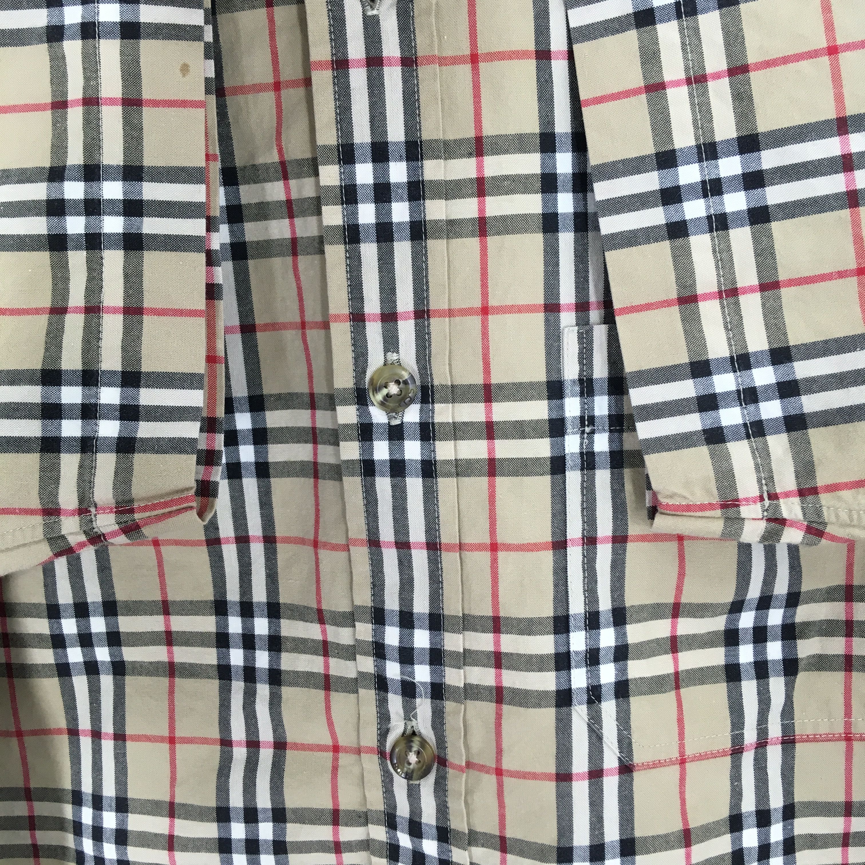 Burberry Burberry Nova Check Beige Luxury Style Button Down Shirt Size US S / EU 44-46 / 1 - 5 Thumbnail