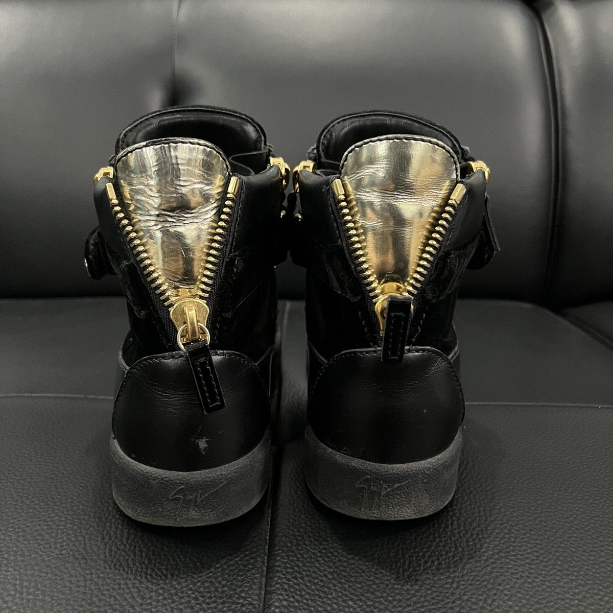 Giuseppe Zanotti Giuseppe Zanotti GZ Double Buckle Patent Silk High Tops Size US 7 / IT 37 - 7 Thumbnail