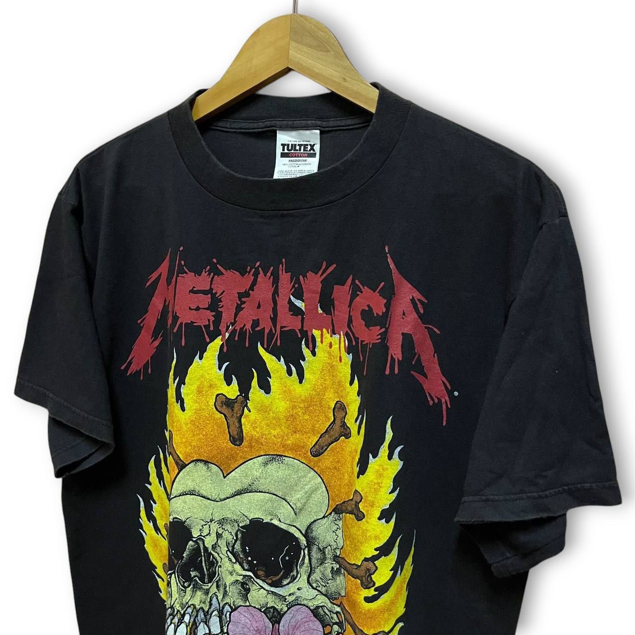 Band Tees × Metallica × Vintage Vintage 1994 Metallica Big Skull Pushead T Shirt Size US L / EU 52-54 / 3 - 3 Thumbnail