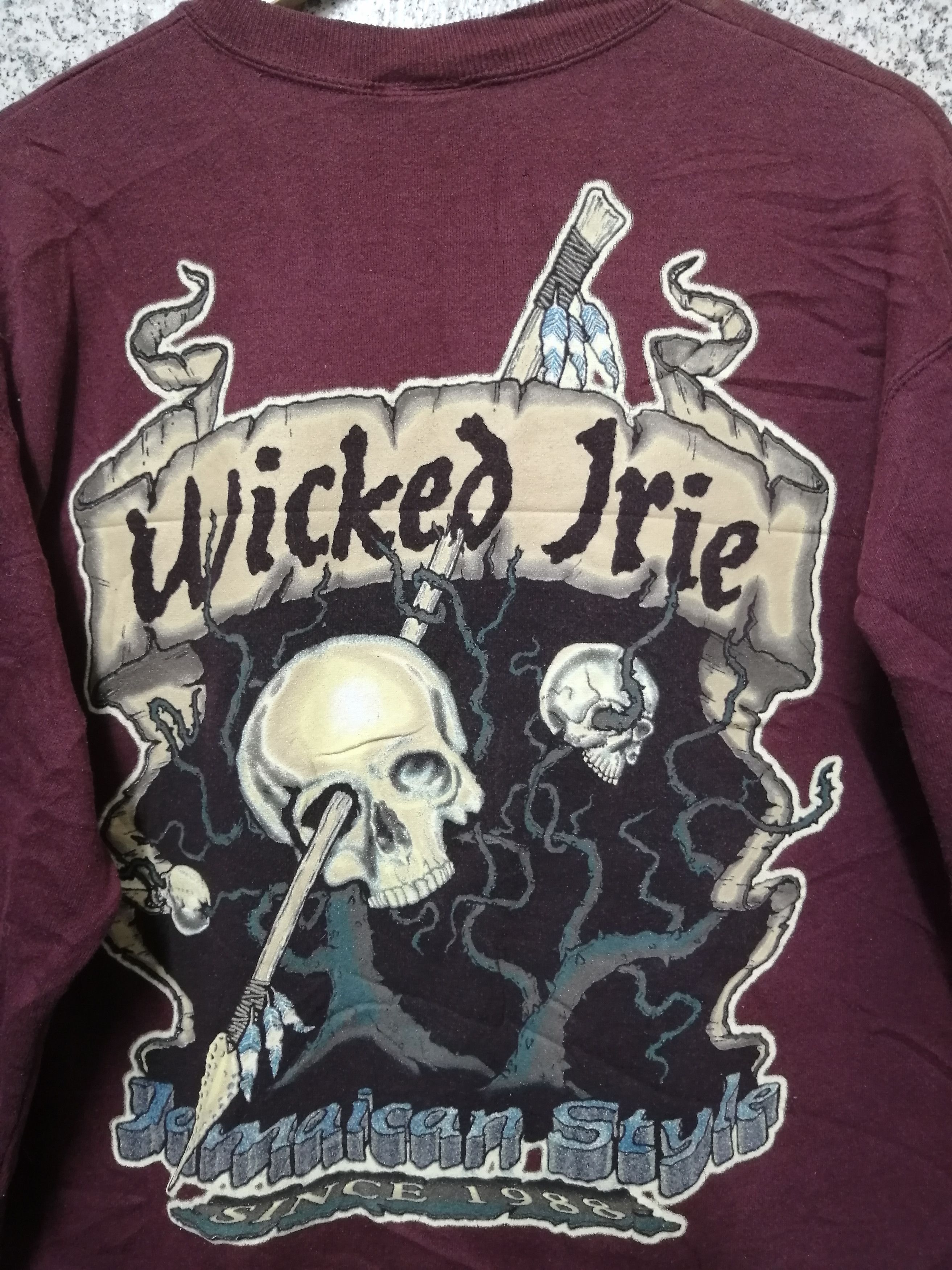 Vintage Thrashed Sun Faded Wicked irie Distressed Grunge Band Size US M / EU 48-50 / 2 - 6 Thumbnail