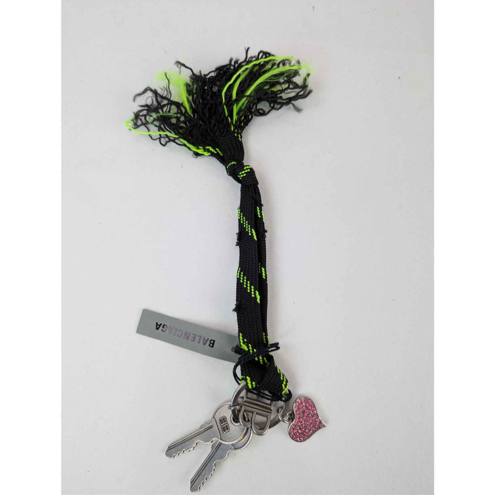 Balenciaga o1rshd1 Q:2 / Size: OS / BB Shoelace Keyring in Black Size ONE SIZE - 7 Thumbnail