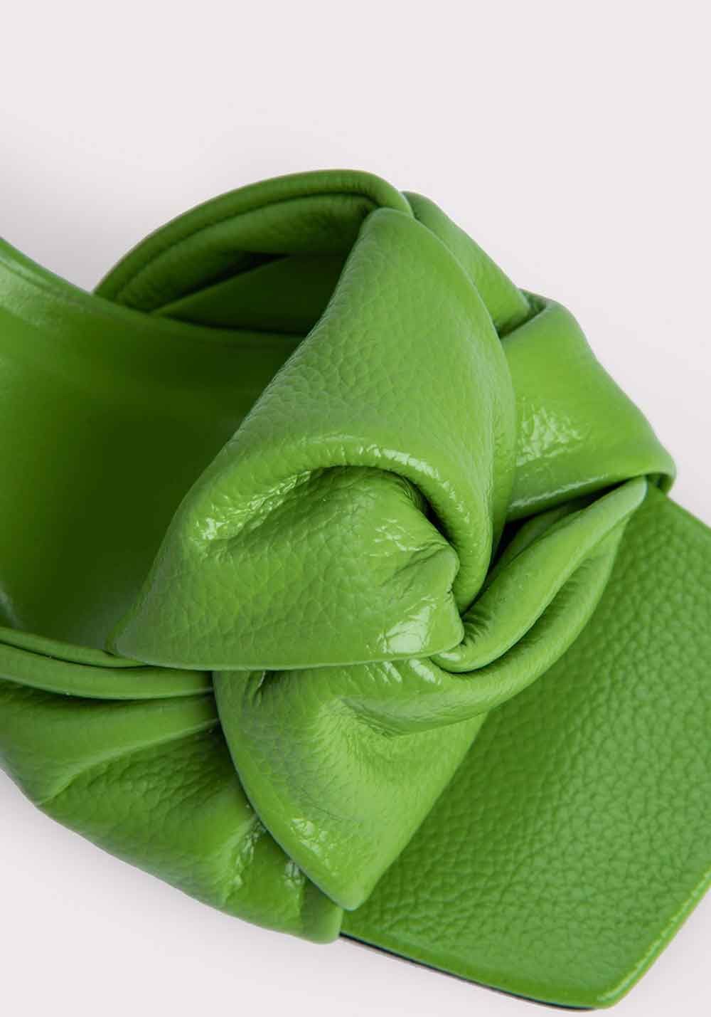 By Far o1mle1224 Lana Gloss Grained Leather Mules in Pistachio Size US 7 / IT 37 - 6 Thumbnail
