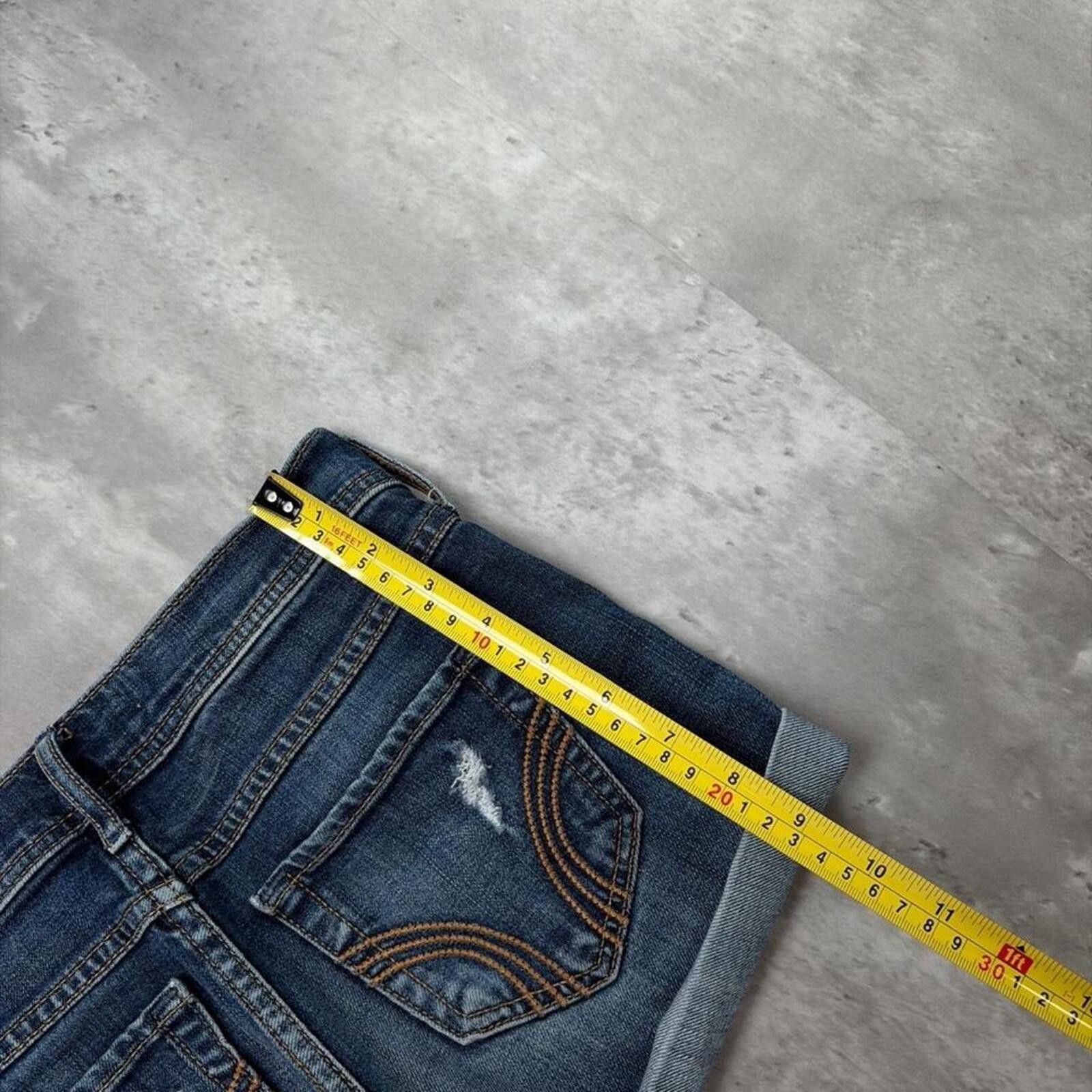 Other Y2K Dark Wash Hollister Surf Grunge Midi Denim Shorts Size 23" - 7 Thumbnail