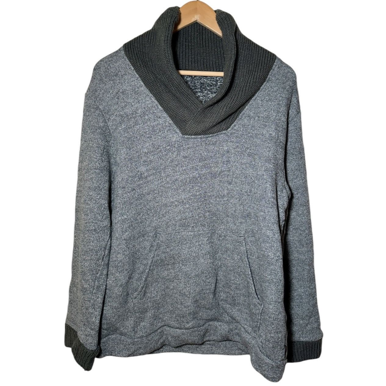Comme Ca Ism Comme Ca Men Japan Cowl Neck Pullover Knit Sweater Gray M Size US M / EU 48-50 / 2 - 1 Thumbnail