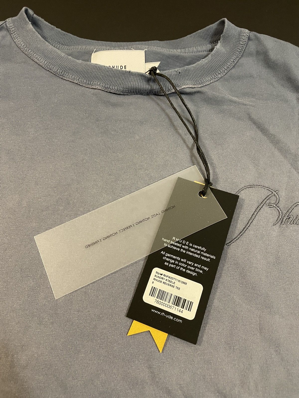 Rhude Rhude Reverse Tee 'Sundry Steele' - Small - Oversized Size US S / EU 44-46 / 1 - 7 Thumbnail