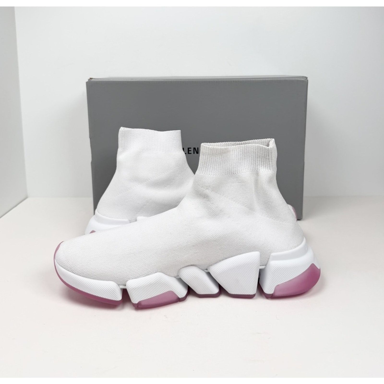 Balenciaga Size 40EU/10W - Balenciaga White/Pink Speed NEW Size US 10 / IT 40 - 6 Thumbnail