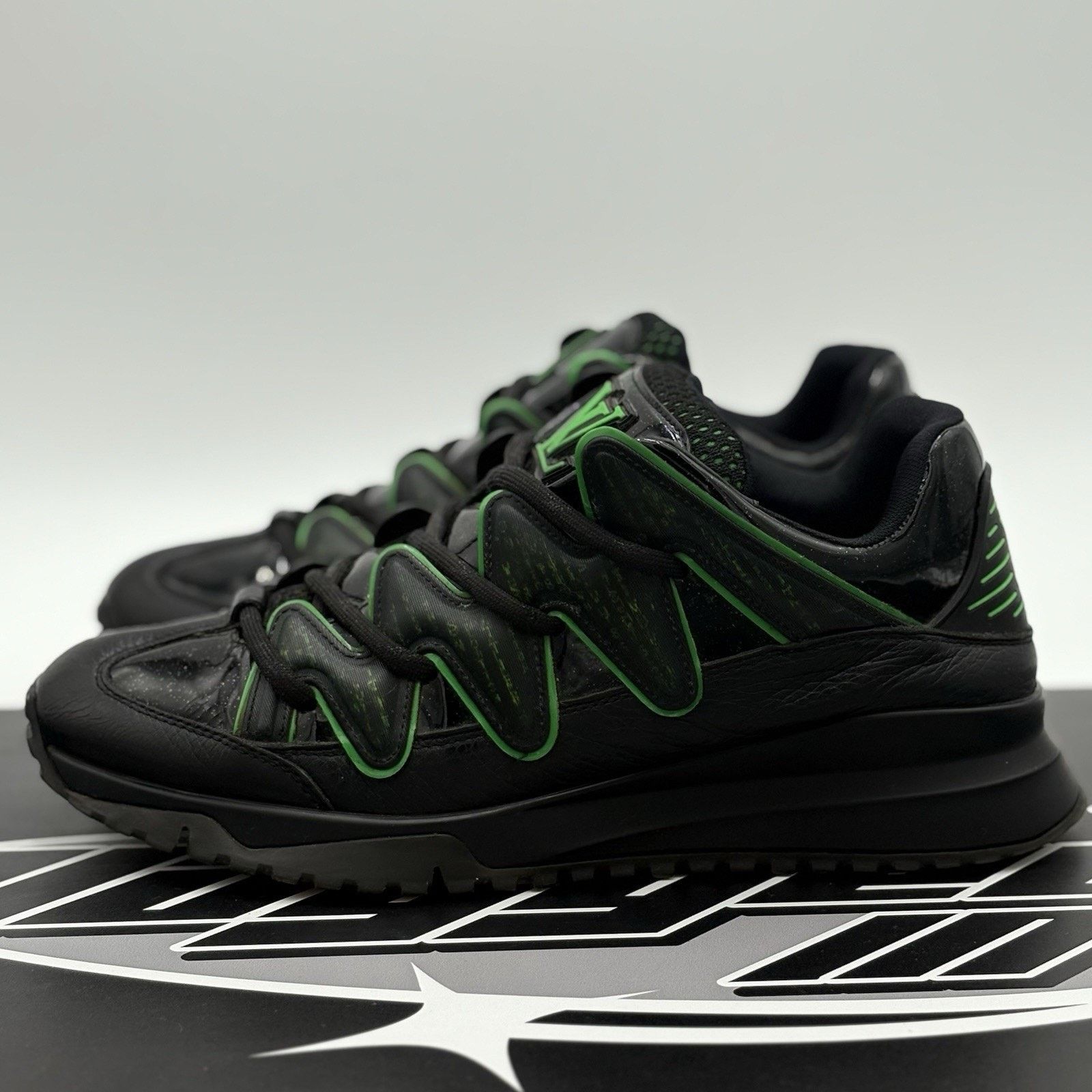 Louis Vuitton Louis Vuitton Digital Zig Zag Sneaker ' Black Green ' Size US 9 / EU 42 - 1 Thumbnail