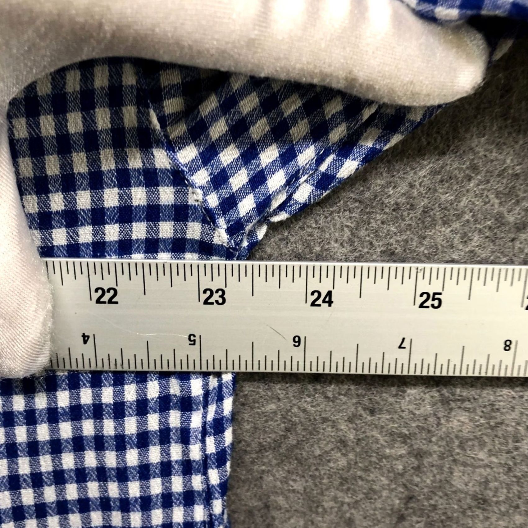 Vintage GU Lightweight Button Up Shirt Womens L Long Sleeve Blue White Check Shirt Size L / US 10 / IT 46 - 7 Thumbnail