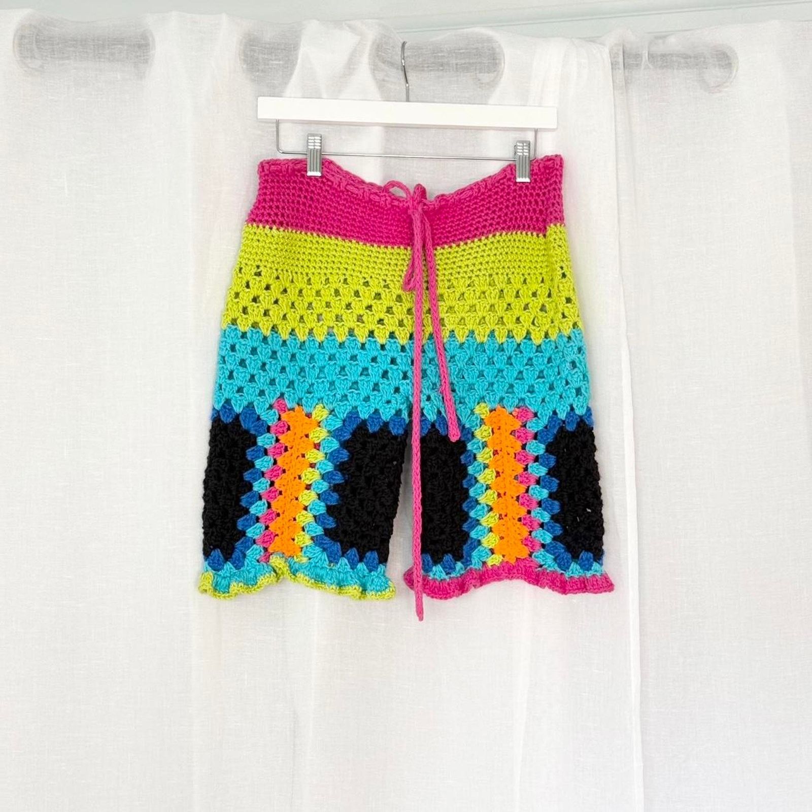 Other crochet rainbow shorts ✧ handmade Size 29" - 1 Thumbnail