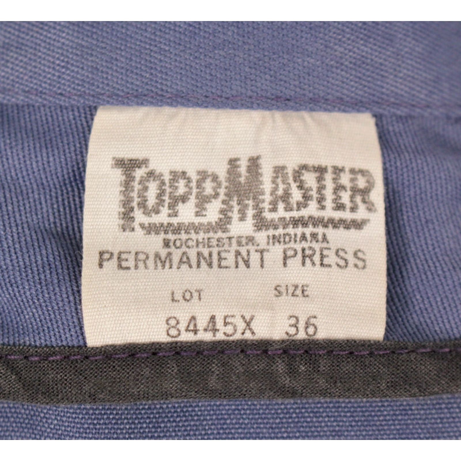 Vintage VINTAGE Men’s VTG 60s Blue Work Jacket Sz Small 36 1960s Rayon Blend Topp Master Jacket Work Mens Size US XXS / EU 40 - 4 Thumbnail