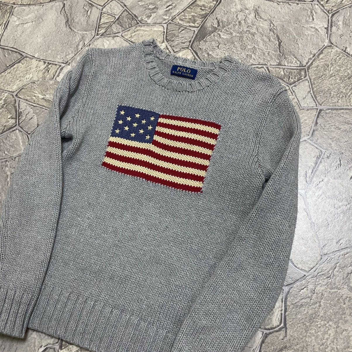 Polo Ralph Lauren Polo Ralph Lauren Sweater USA flag vintage Size US XXS / EU 40 - 2 Thumbnail
