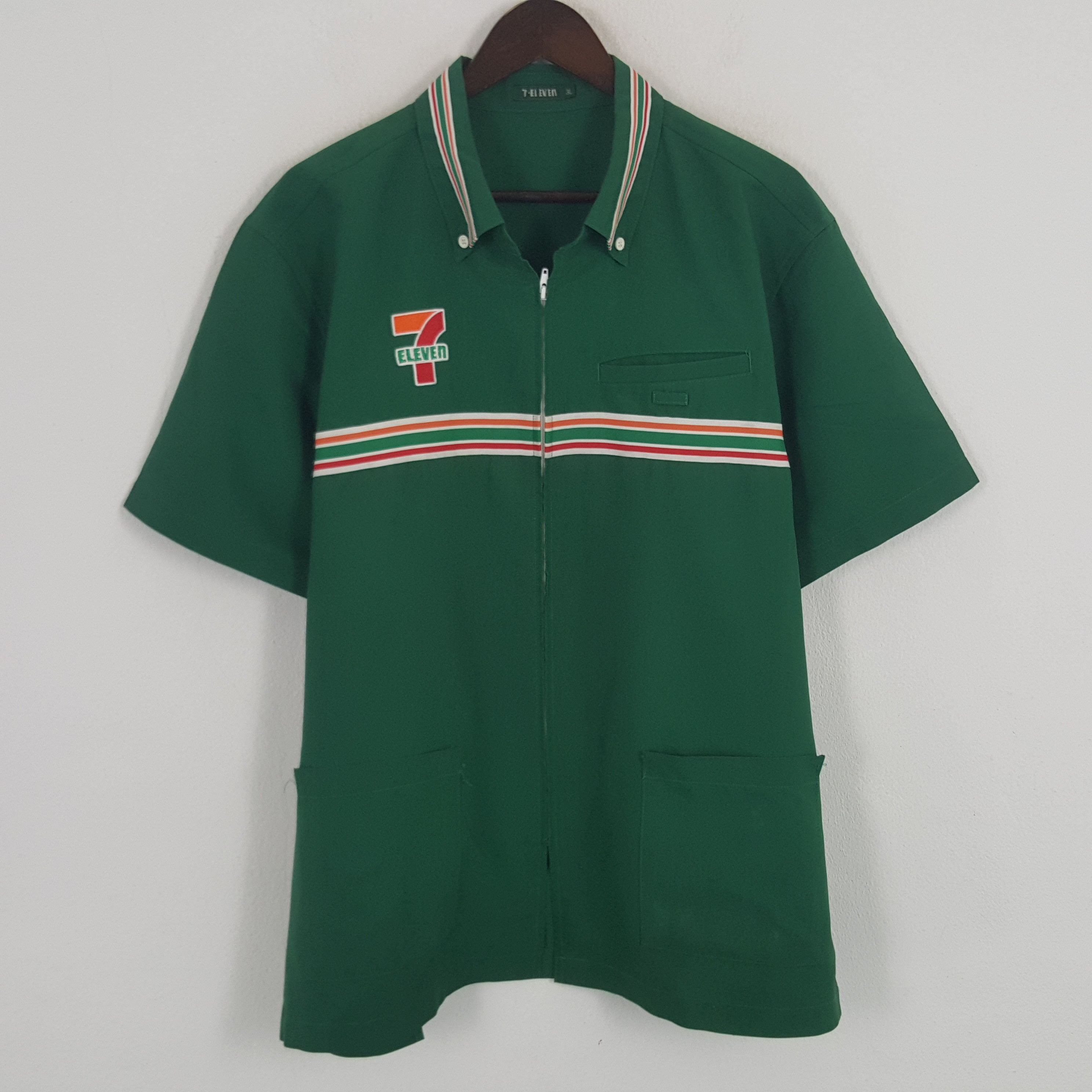 Japanese Brand × Vintage Vintage 7 Eleven Embroidery Logo 7 Worker Zipper Jacket Size US XL / EU 56 / 4 - 3 Thumbnail