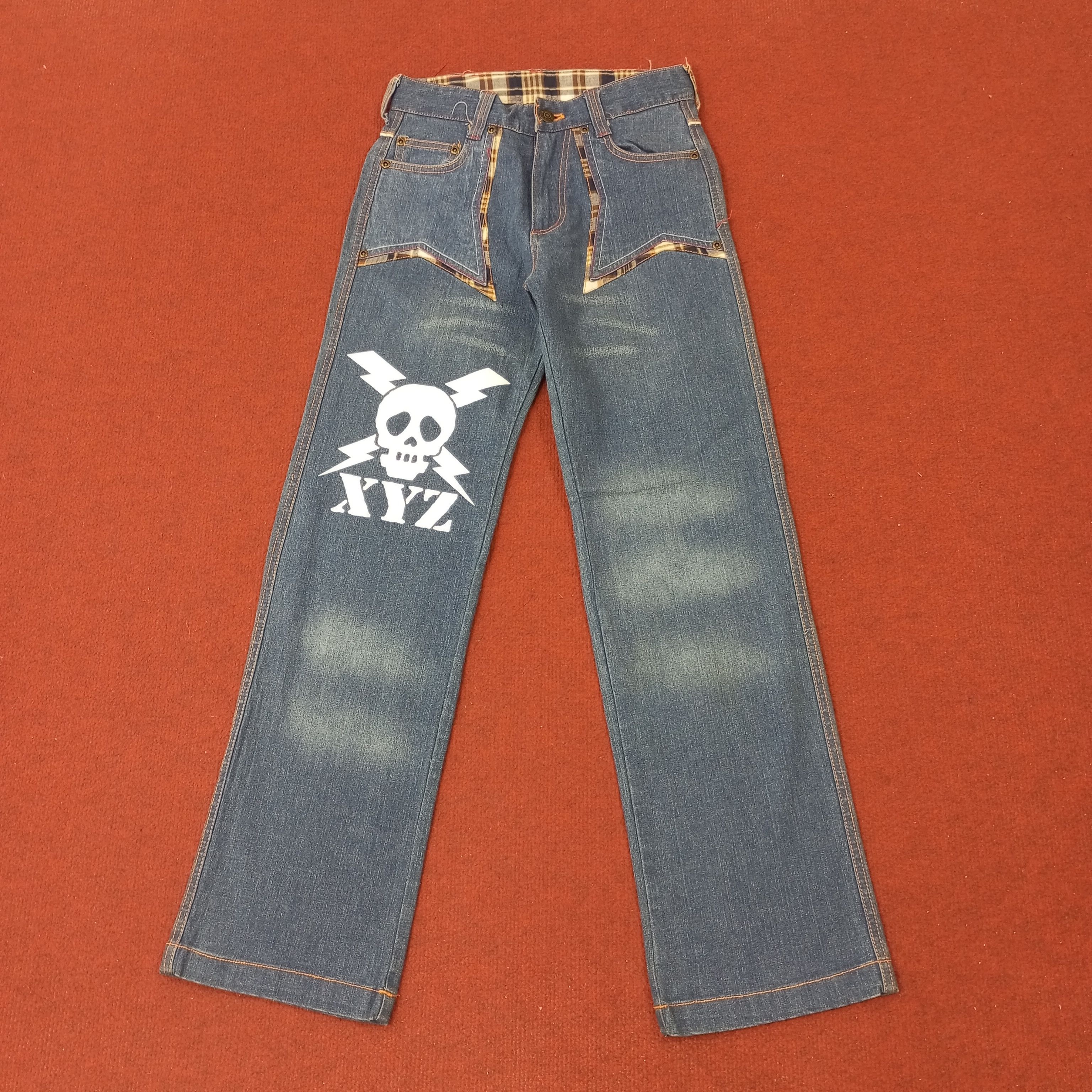 Vintage Skulls XYZ Streetwear Style Jeans c217n12 Size US 26 / EU 42 - 1 Thumbnail