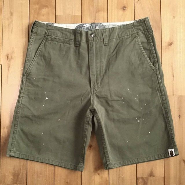 Bape × Nigo BAPE APE HEAD logo painter shorts a bathing ape NIGO ★size S Size US 30 / EU 46 - 2 Thumbnail